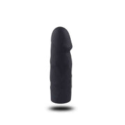Dildo nero cilindrico 4 pollici testa arrotondata superficie liscia