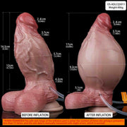 Inflatable-Squirting Dildos, Lifelike Sex Toys With Hand-pump