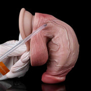 Inflatable-Squirting Dildos, Lifelike Sex Toys With Hand-pump