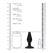 Interchangeable Butt Plug Set - Rounded Large - Black