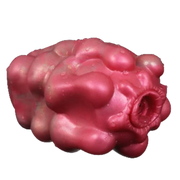 Masturbatore Jagged Bones rosa in silicone liquido con forma organica e apertura ondulata