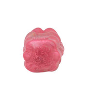 Vista dall'alto masturbatore Jagged Bones rosa in silicone liquido con dettagli a spirale
