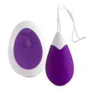 Ovulo vibrante Jan wireless con telecomando viola e bianco