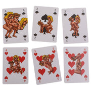 Set carte da gioco Kamasutra cuori e picche con arte erotica