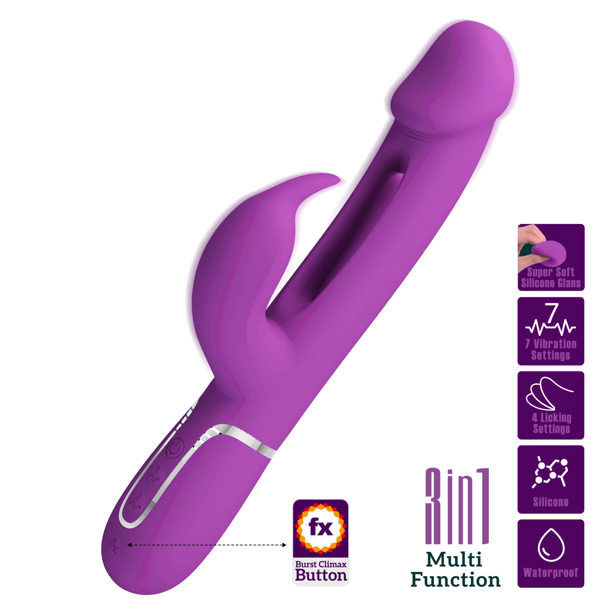 Kampas Vibratore Rabbit con Lingua Punto G