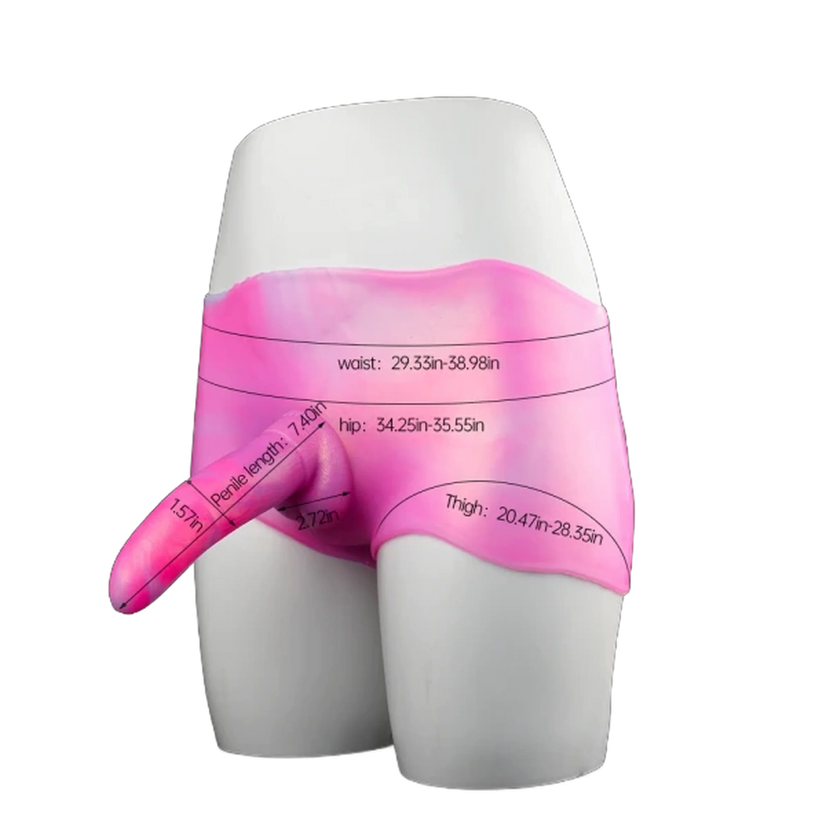 Kangaroo Cock Dildo Silicone Leather Pants