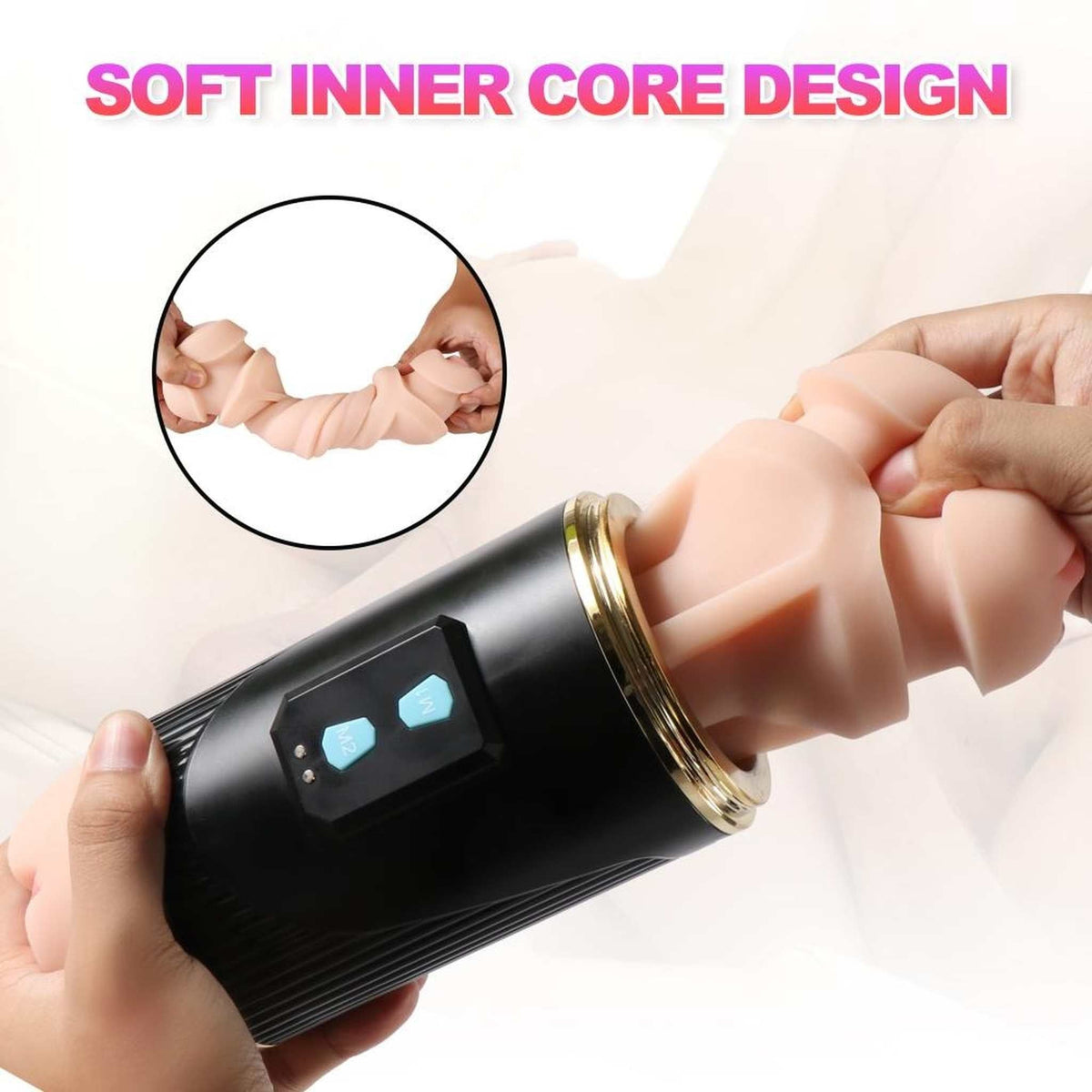 Kay Cup Masturbatore Vibrante Doppio con Bocca e Vagina