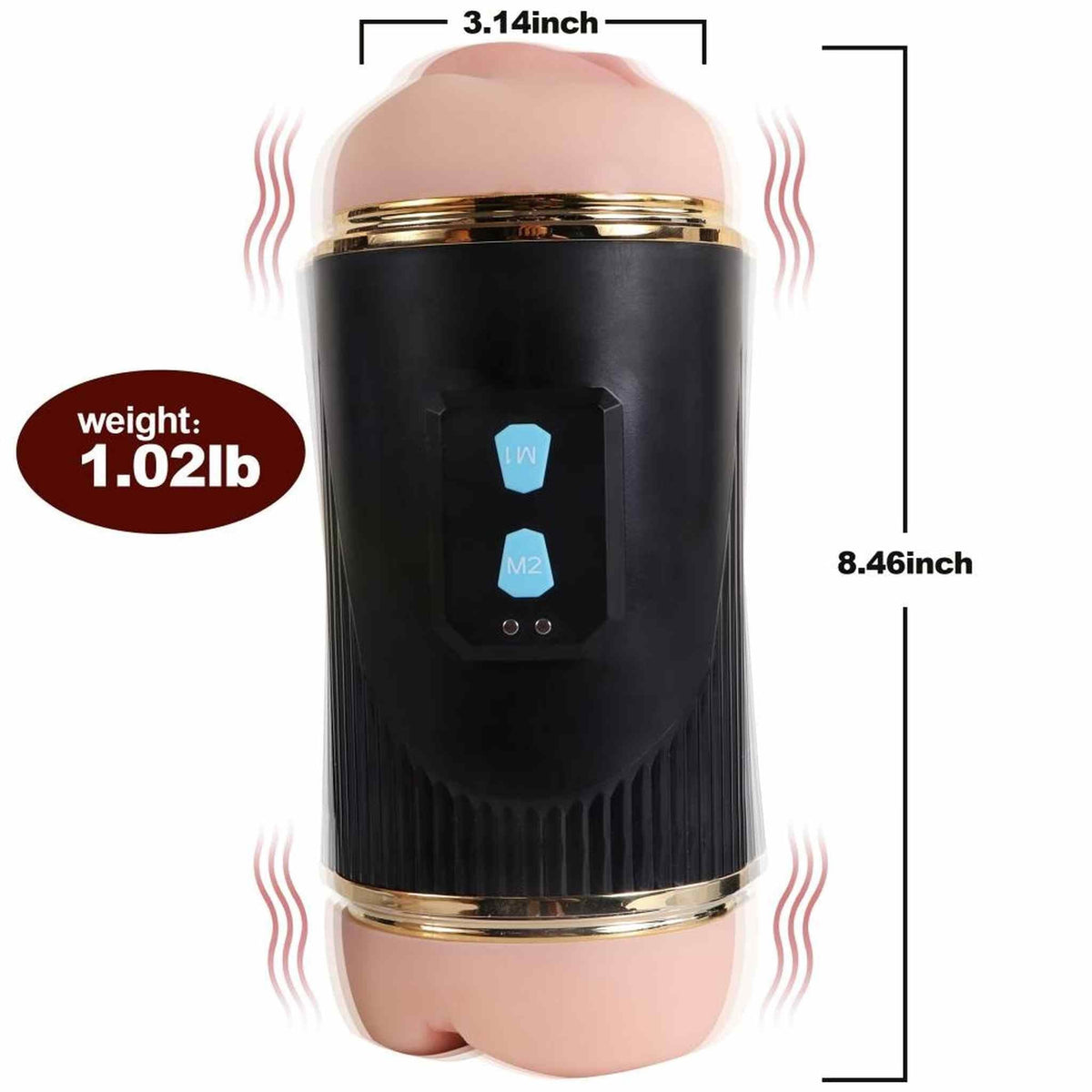 Kay Cup Masturbatore Vibrante Doppio con Bocca e Vagina