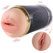 Kay Cup Masturbatore Vibrante Doppio con Bocca e Vagina