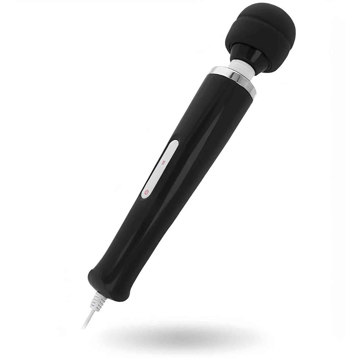 Keanu Wand massaggiatore nero con testa a bulbo in silicone e motore silenzioso