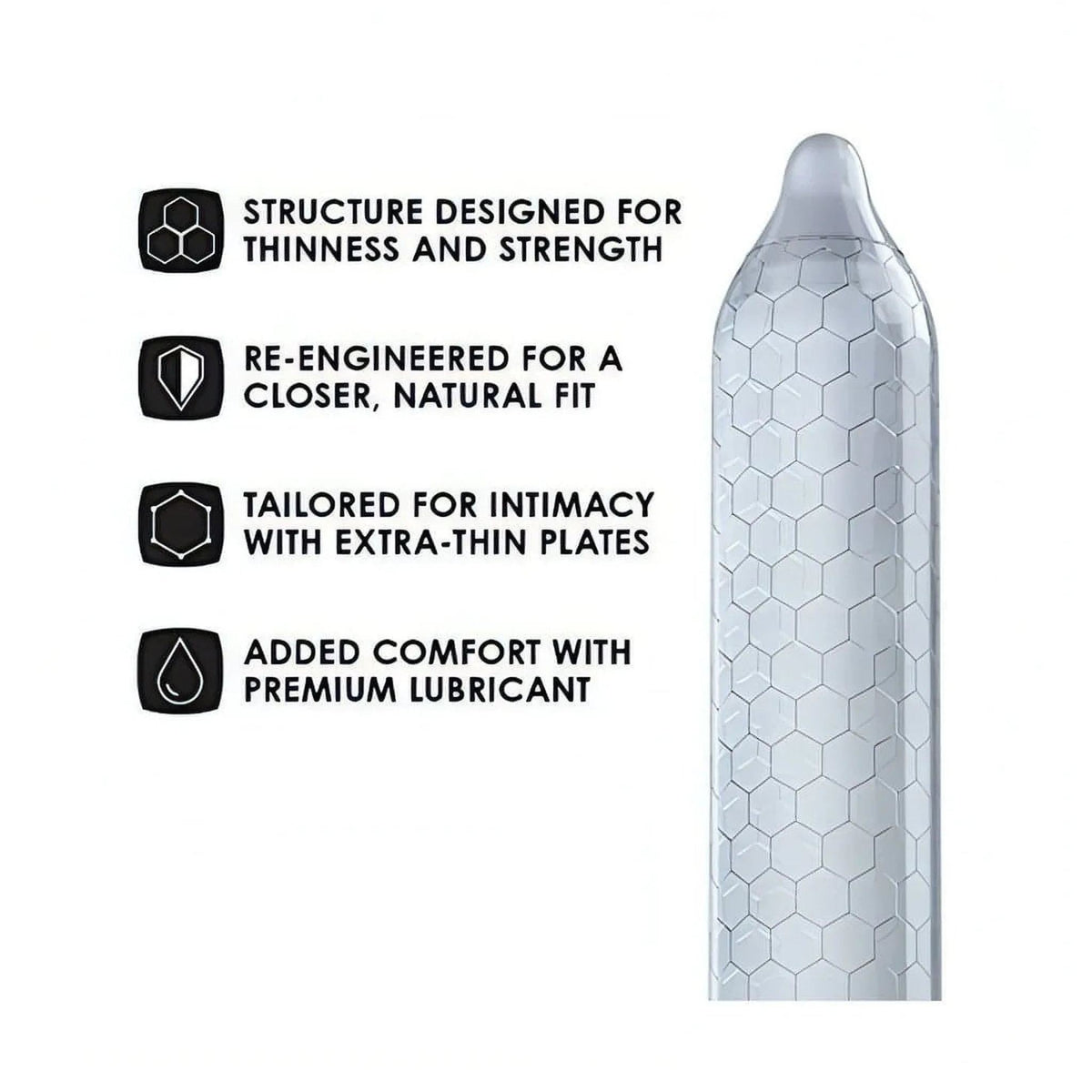 Lelo Hex Natural – Confezione da 3 profilattici