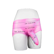 Taglia pantaloncini silicone leopardati rosa viola con inserto pene
