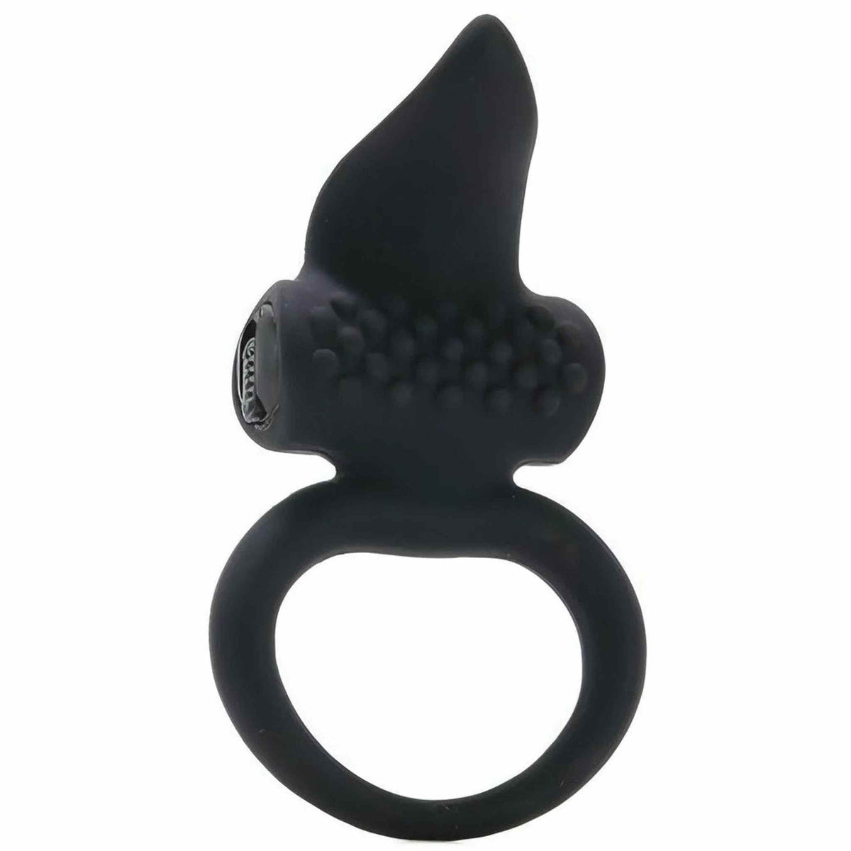 Lingus Vibrating Cockring - Anello fallico vibrante in silicone medicale, Nero
