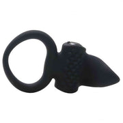 Lingus Vibrating Cockring - Anello fallico vibrante in silicone medicale, Nero