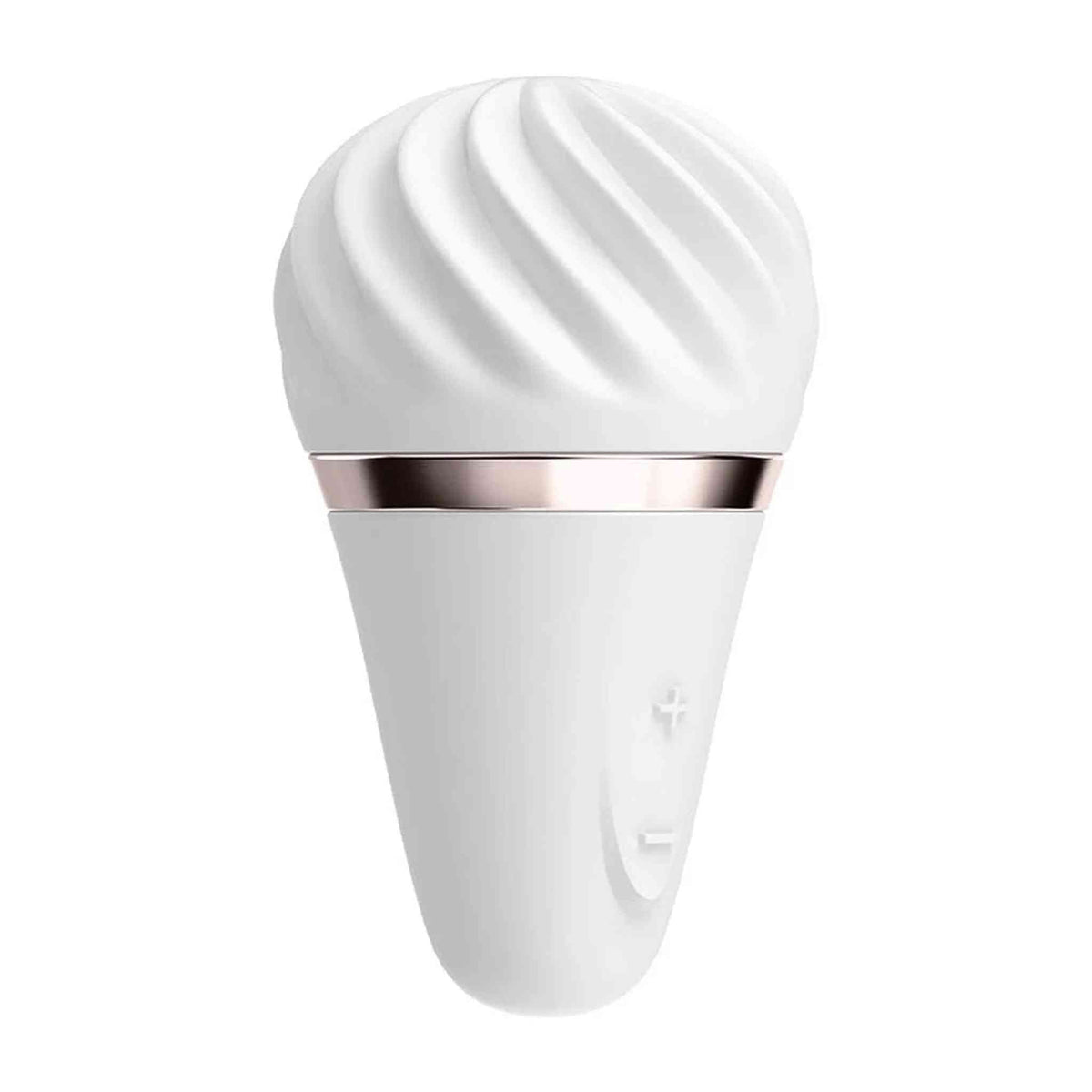 Vibratore da posizionamento Satisfyer bianco design minimalista