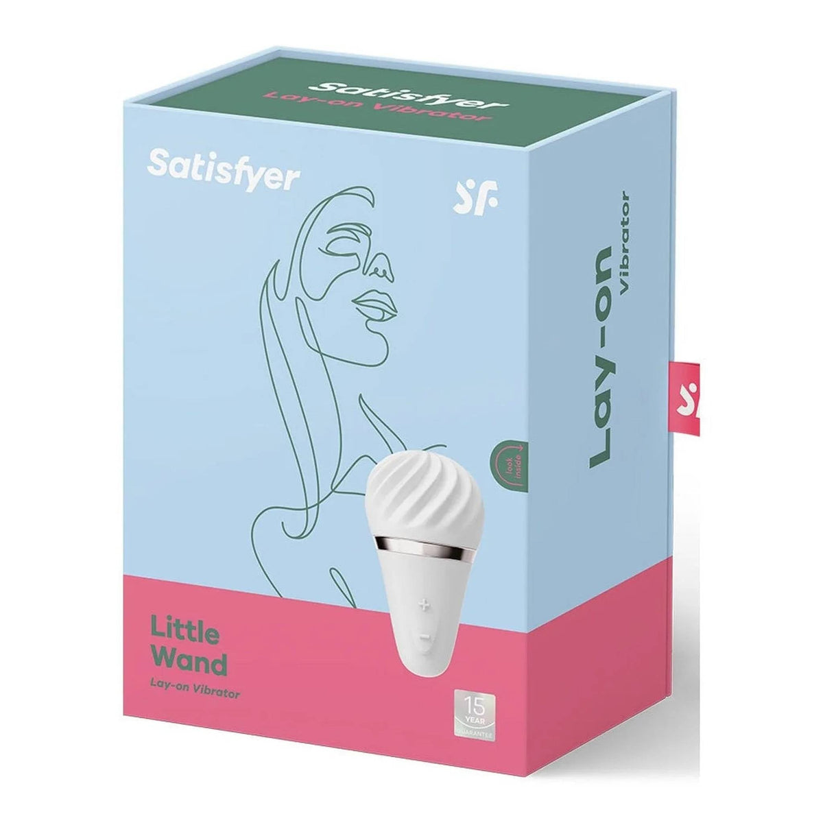 Confezione vibratore Little Wand Satisfyer bianca garanzia 15 anni