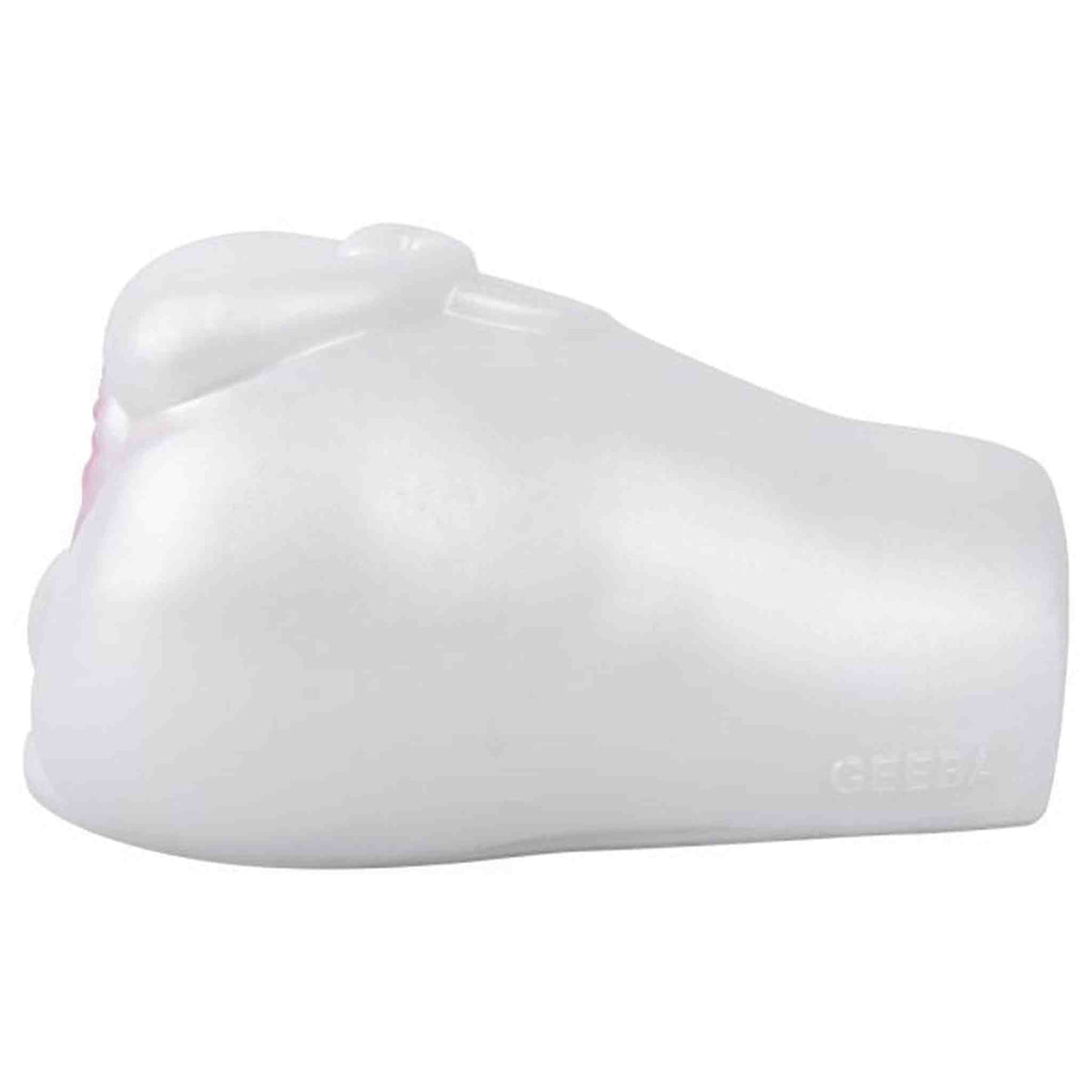 Maialino silicone bianco profilo laterale marchio GEEBA inciso