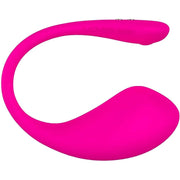 Ovetto vibrante Lovense Lush 3 rosa acceso in silicone morbido con logo inciso