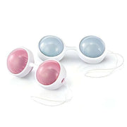 Palline Kegel a mezzo cerchio Luna Beads II silicone bianco blu interno con foro laterale