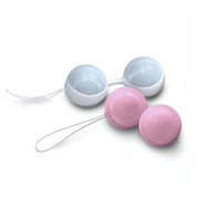 Vibratore coppia Luna Beads II sfere rosa e anelli Kegel silicone lucido per esercizi vaginali