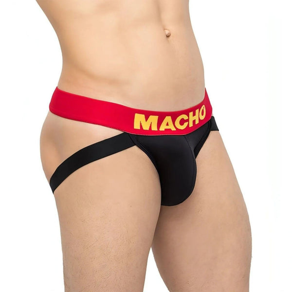 Macho Joc Strap Nero e Rosso