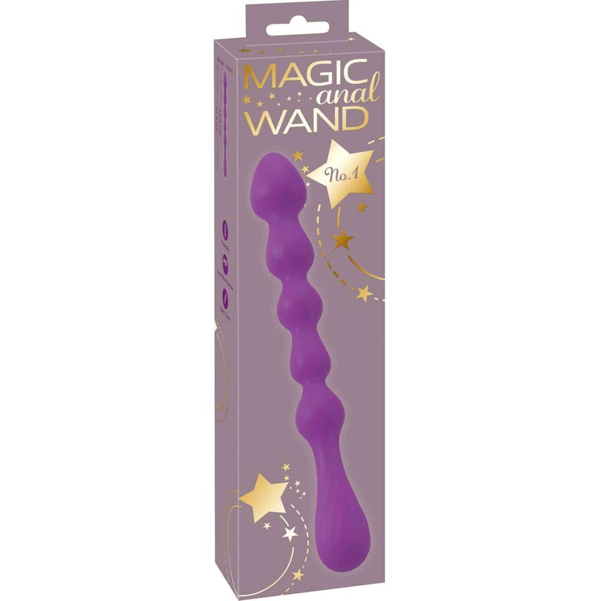 Confezione Magic Anal Wand No. 1 viola chiaro stampa dorata impermeabile