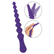 Magic Anal Wand No. 3 viola con punta biforcata e sfere progressive