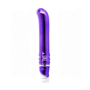 Vibratore vaginale Margherita viola metallico ergonomico con anello argentato