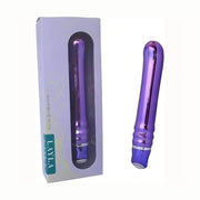 Confezione vibratore Margherita viola metallico Layla con finestra trasparente