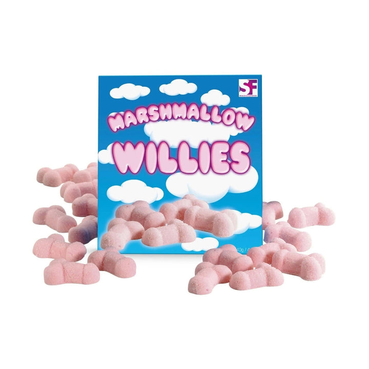 Scatola Marshmallow Penis rosa acceso Spencer & Fletwood con forma fallica per feste e addii al nubilato
