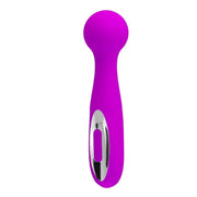 Massaggiatore clitorideo Wade viola acceso con placca metallica pulsante