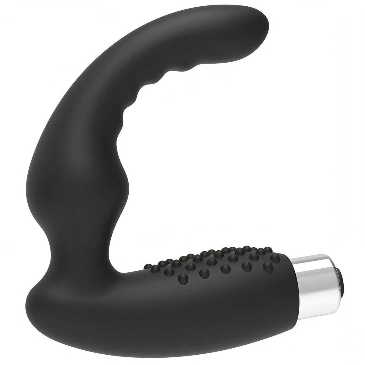 Massaggiatore prostatico in silicone ricaricabile con 10 modalità di vibrazione - Nero