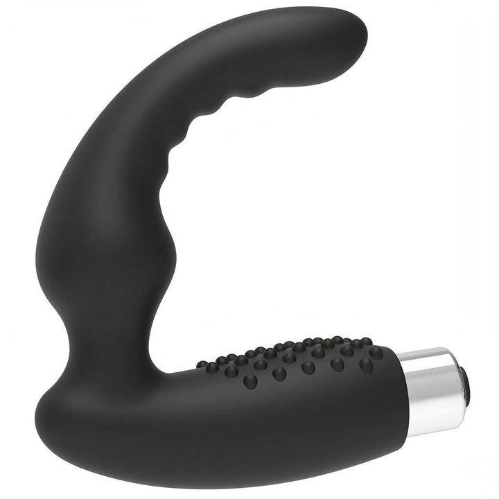 Massaggiatore prostatico in silicone ricaricabile con 10 modalità di vibrazione - Nero