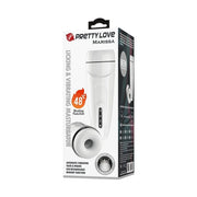 Scatola imballaggio masturbatore elettrico Pretty Love Marissa con icone funzioni USB ricarica
