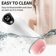 Masturbatore automatico FoxShow facile da pulire in acqua con design smontabile
