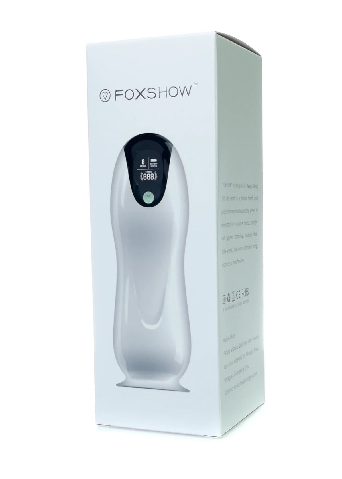 Scatola imballaggio FoxShow masturbatore automatico con certificazioni CE