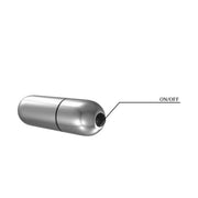 Motore vibrante metallico argenteo con interruttore ON/OFF per masturbatore