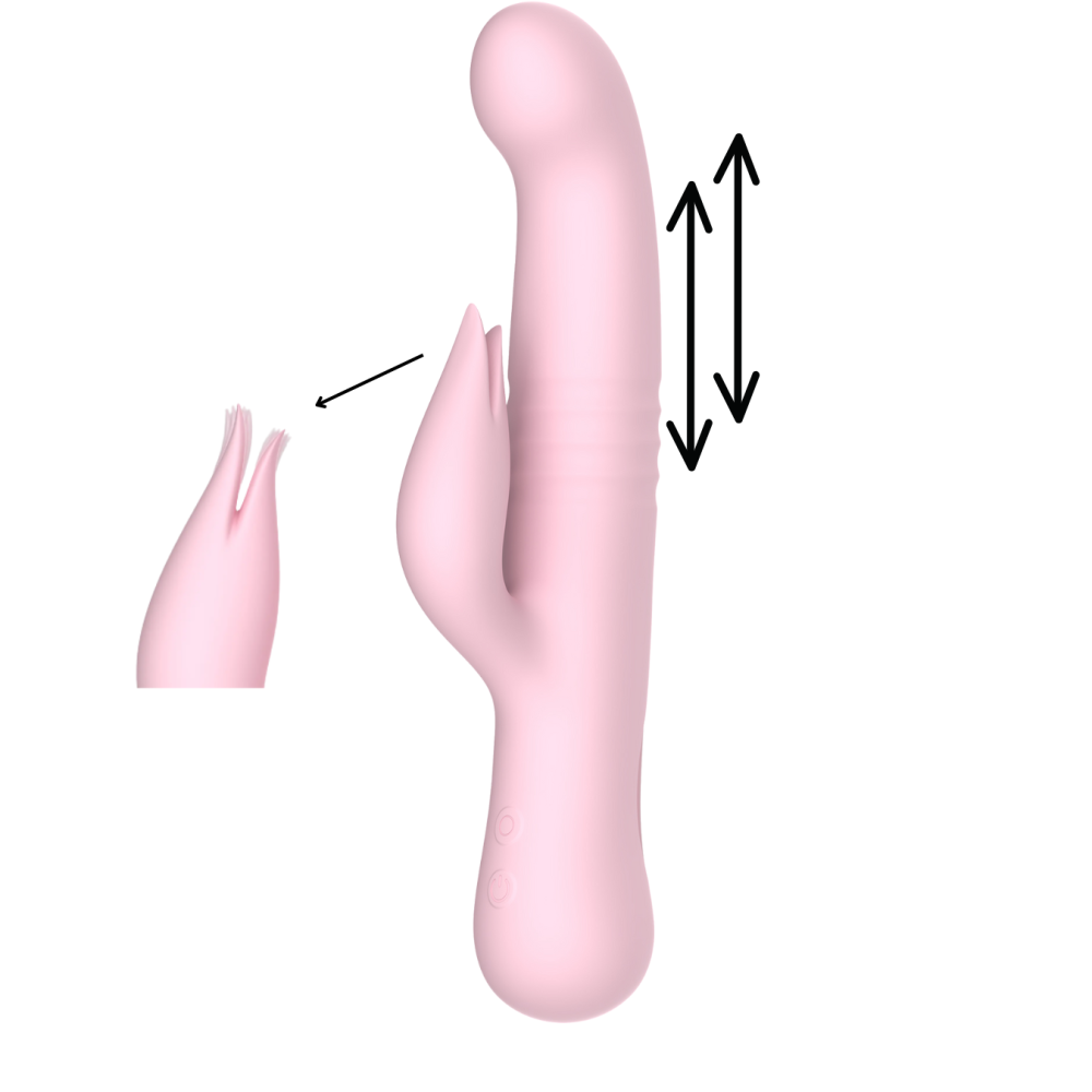 Melanda Vibratore Rabbit a Spinta Multifunzione