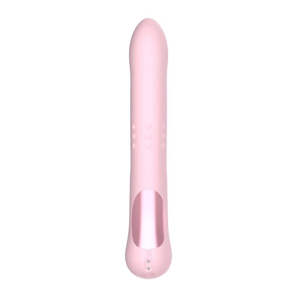 Vibratore rosa verticale con rilievi circolari certificazione CE