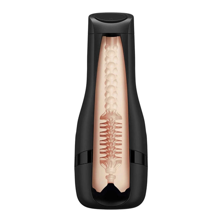 Guaina Satisfyer Tornado Bliss in cyberskin morbida con texture a bolle e denti di sega