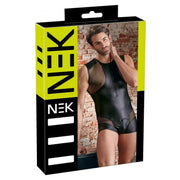 Scatola confezionamento NEK playsuit uomo nero con grafica e logo giallo nero