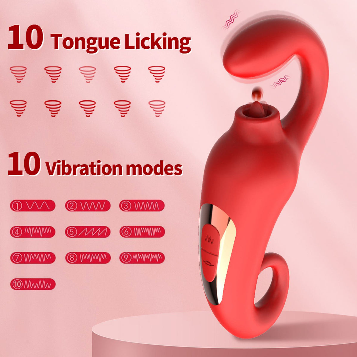 Merfi Vibratore Punto G e Lingua Clitoridea