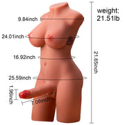 Torso Miah misure in pollici altezza larghezza seno e peso totale
