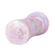 Forma a doppio restringimento masturbatore opalescente rosa verde e bianco