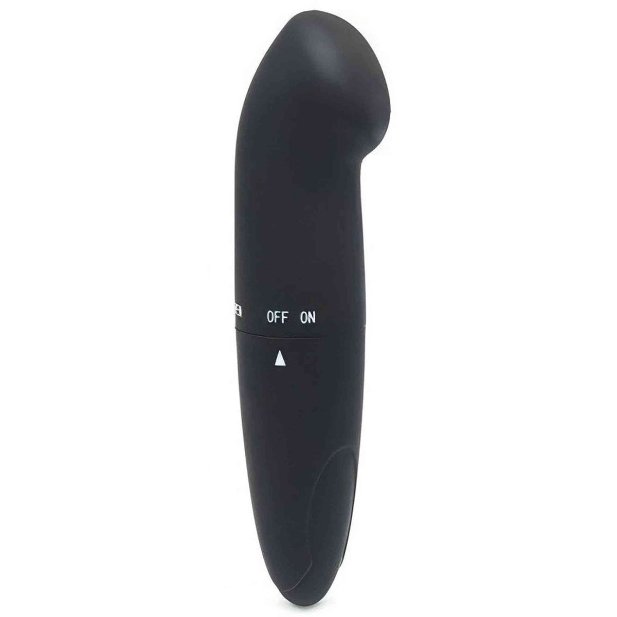 Mini vibratore punto G nero in silicone con interruttore rotativo