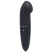 Mini vibratore punto G nero in silicone con interruttore rotativo