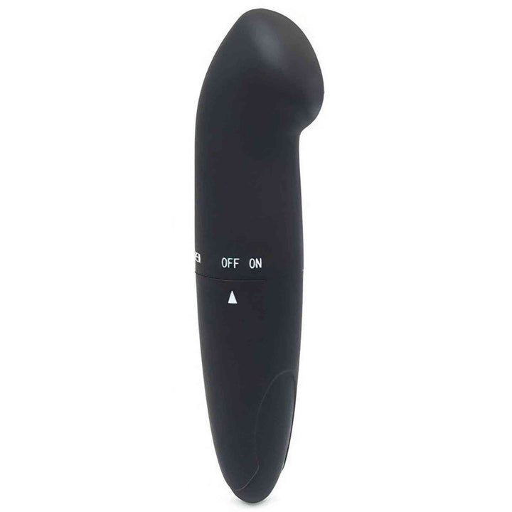 Mini vibratore punto G nero in silicone con interruttore rotativo