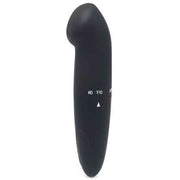 Vibratore punto G nero verticale superficie liscia interruttore bianco