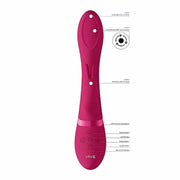 Vibratore rabbit fucsia Mira diagramma funzioni motori e pulsante climax