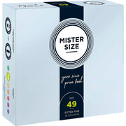 Confezione preservativi Mister Size Extra Fine 49 mm, formato da 36 pezzi